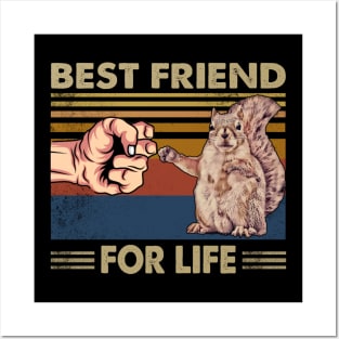 Scurry and Snuggle Squirrel Best Friend For Life Tee for Nature Lovers Posters and Art